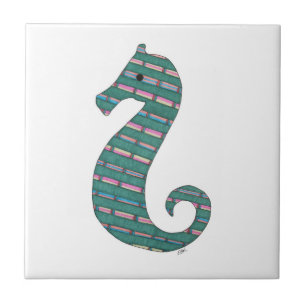 Carreaux en céramique de Seahorse turquoise