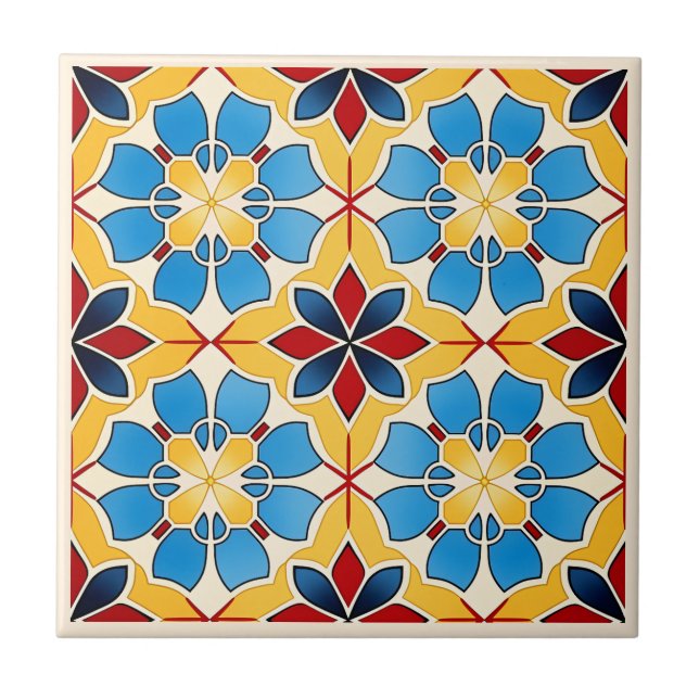 Carreaux en céramique de style Zellij marocain (Devant)