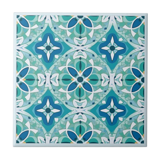 Carreaux en céramique de style Zellij marocain (Devant)