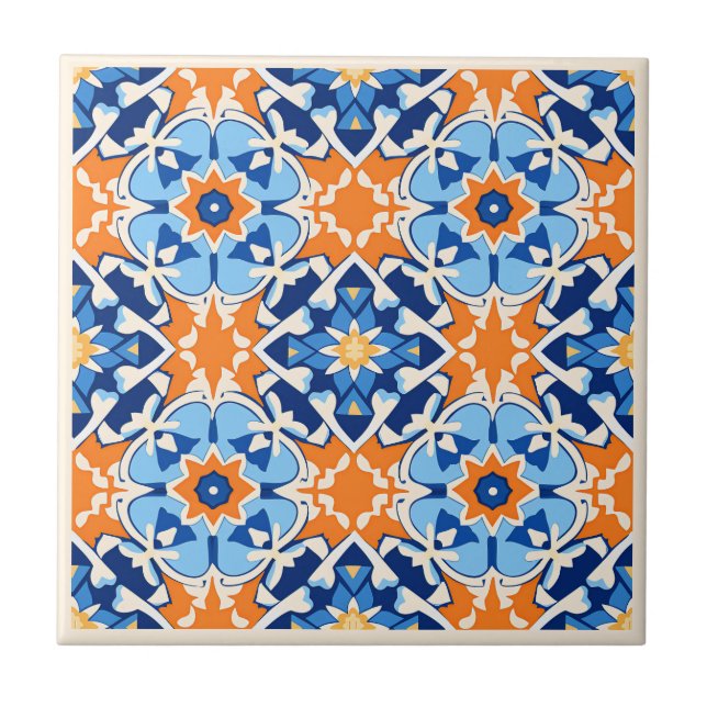 Carreaux en céramique de style Zellij marocain (Devant)