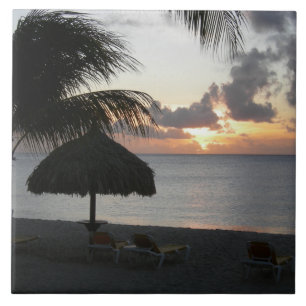 Carreaux en céramique du coucher de soleil Bonaire
