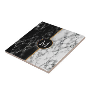 Carreaux en céramique en marbre noir Faux - Monogr