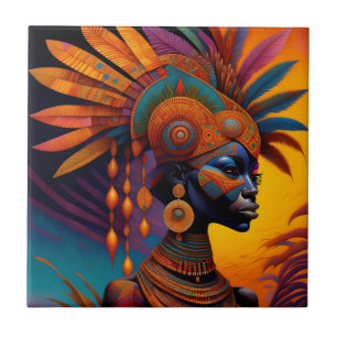 Carreaux en céramique femme africaine