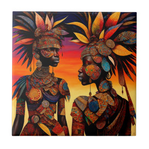 Carreaux en céramique femme africaine