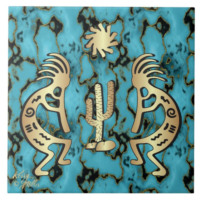 Carreaux en céramique Gold Sud-Ouest Kokopelli (Devant)