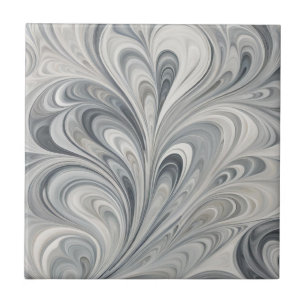 Carreaux en céramique gris Abstrait Feuilles