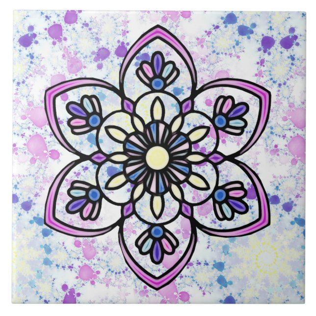 Carreaux en céramique Mandala B Spring (Devant)
