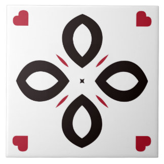 Carreaux en céramique - Motif rouge et noir en bla