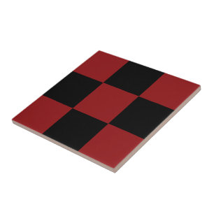 Carreaux en céramique noir et rouge Moderne