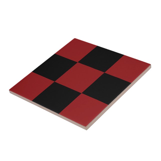 Carreaux en céramique noir et rouge Moderne (Côté)