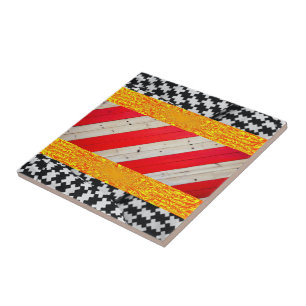 Carreaux en céramique Noir Rouge Jaune