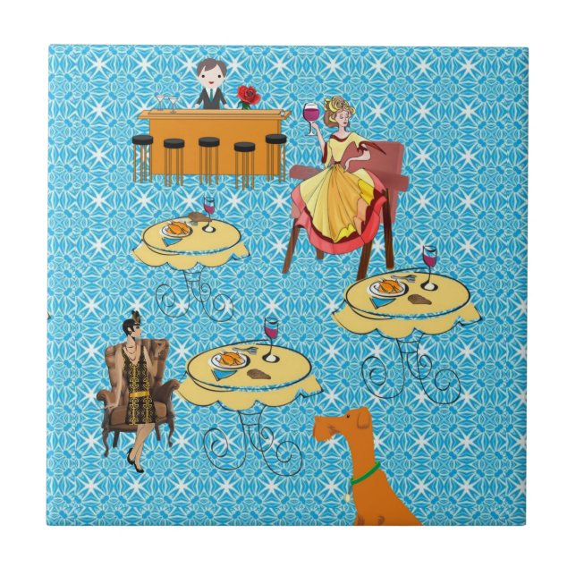 Carreaux en céramique rétro (Devant)