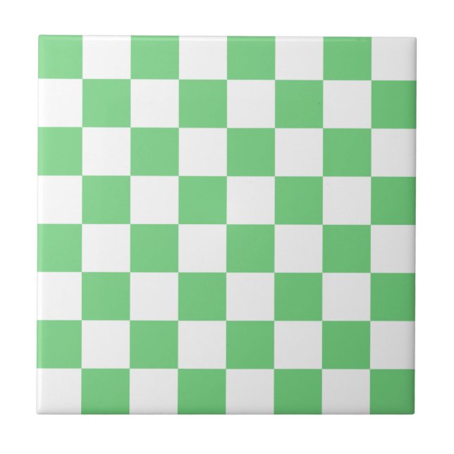 Carreaux en céramique Retro Green À damiers Motif (Devant)