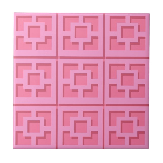 Carreaux en céramique Retro Rose Trellis (Devant)