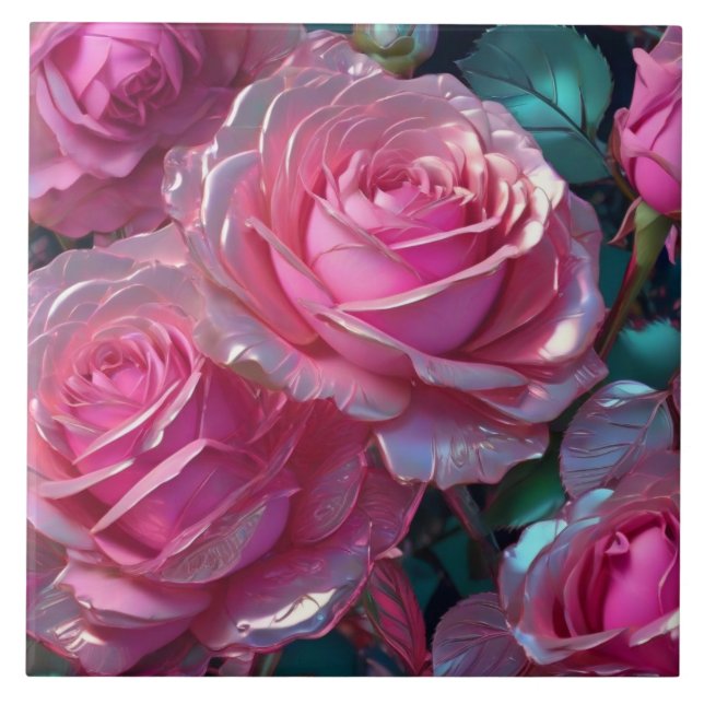 Carreaux en céramique roses (Devant)