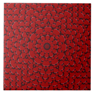 Carreaux en céramique rouge