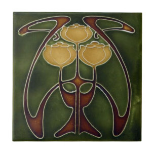 Carreaux en céramique - Tulipes Art Nouveau Reprod