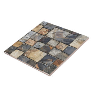 Carreaux en pierre caillouteuse à zonage