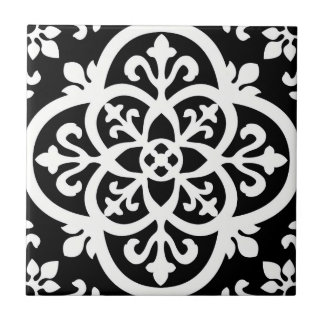 carreaux fins géométriques noirs et blancs