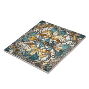 Carreaux floraux de l'Indigo Azulejo