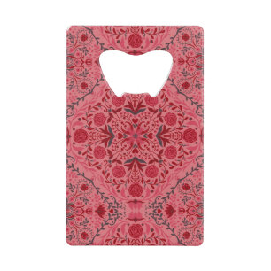 Carreaux floraux en rouge et pastèque rose