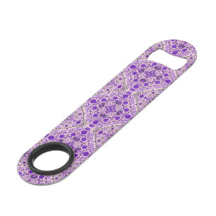 Carreaux floraux en violet et coton bonbon rose