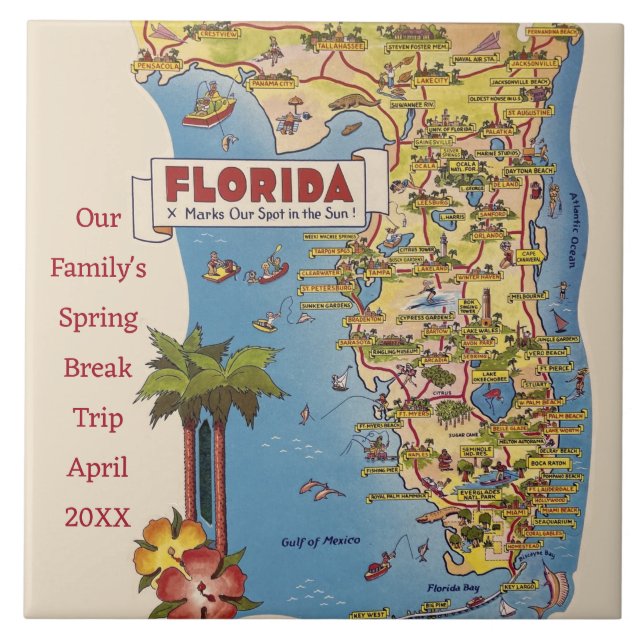 Carreaux Floride personnalisés (Devant)