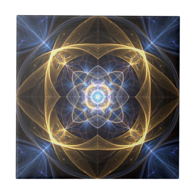 Carreaux fractionnés bleu or brillant (Devant)