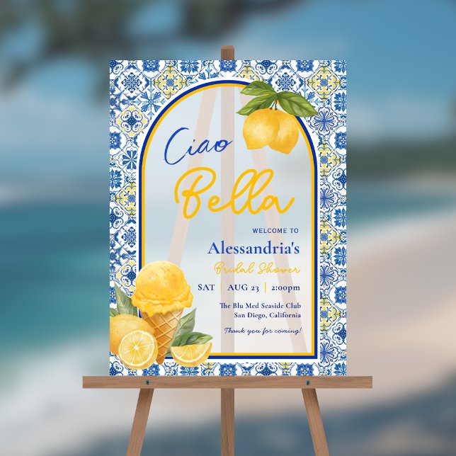 Carreaux italiens Lemon Ciao Bella Fête des mariée (Créateur téléchargé)