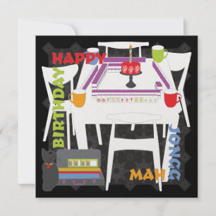 Carreaux Mah Jongg et carte plat
