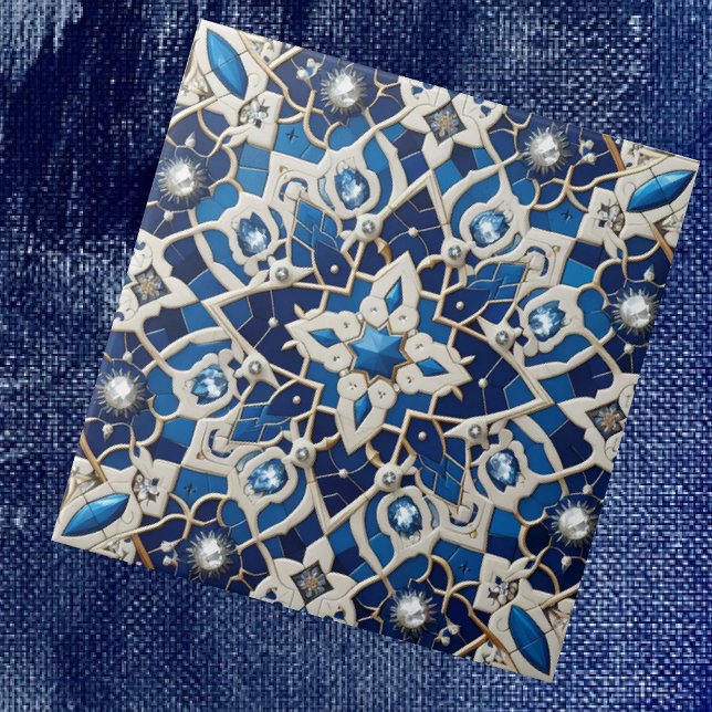 Carreaux marocains à motif diamant faux méditerran (Créateur téléchargé)