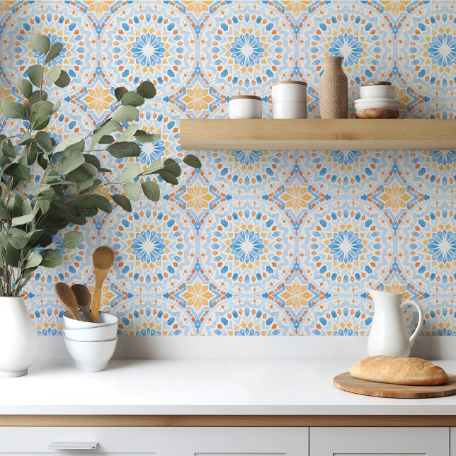 Carreaux marocains en bleu et orange (Créateur téléchargé)
