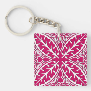 Carreaux marocains - magenta et blanc