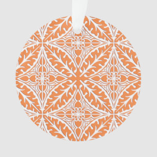 Carreaux marocains - orange corail et blanc