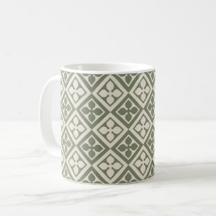 Carreaux médiévaux - Moss Green Coffee Mug