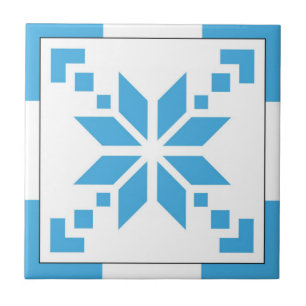 Carreaux Motifs géométriques bleu clair scandina