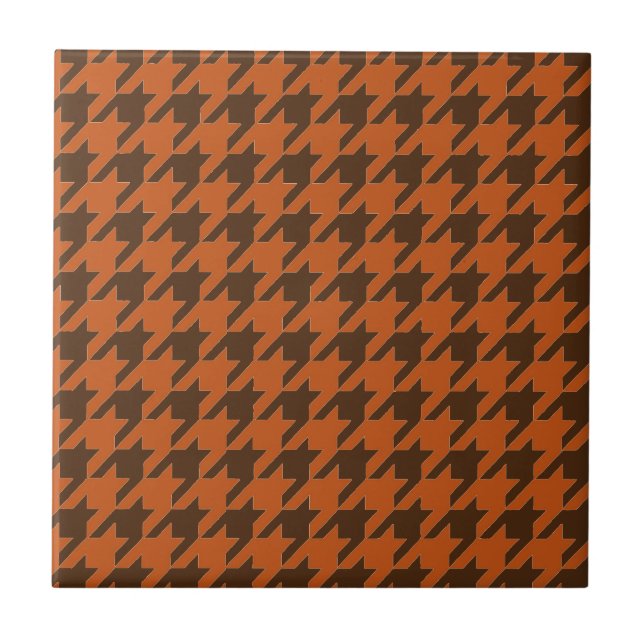 carreaux orange marron motif (Devant)