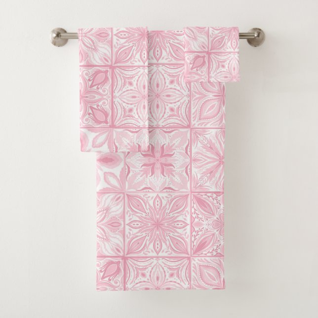 Carreaux ornés en rose (En situation)