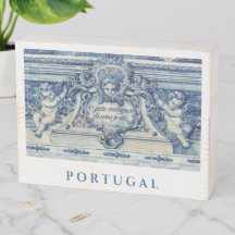 Carreaux portugais bleus avec deux anges