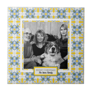 Carreaux portugais Cadre photo pour Noël en famill