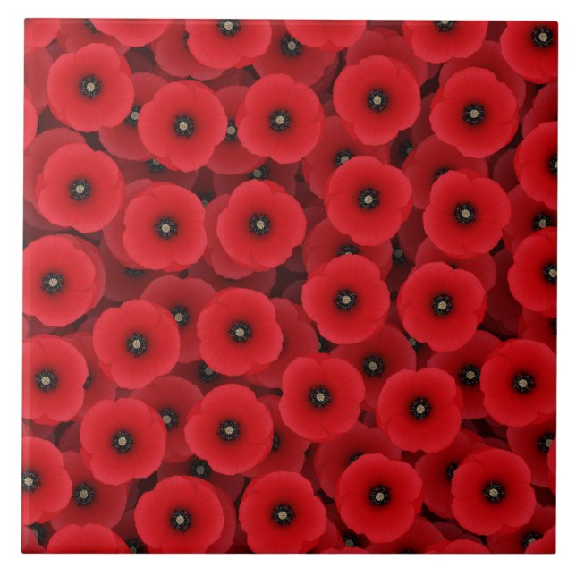 Carreaux Red Poppies (Devant)