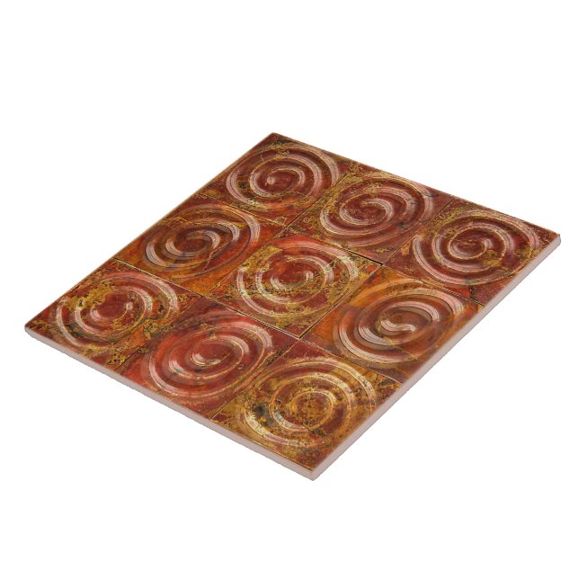 Carreaux spiraux en cuivre (Côté)