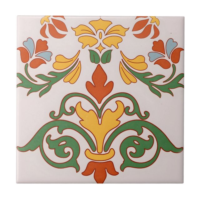 carreaux suédois Fleur jaune vintage (Devant)