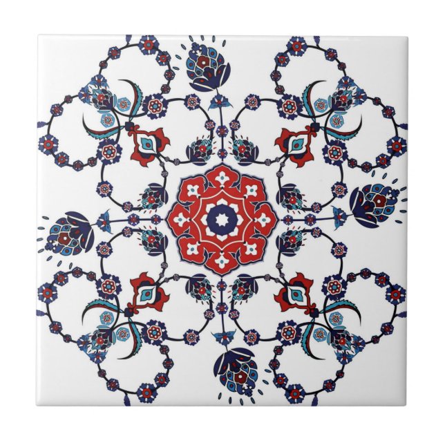 carreaux suédois vieilles fleurs bleues (Devant)