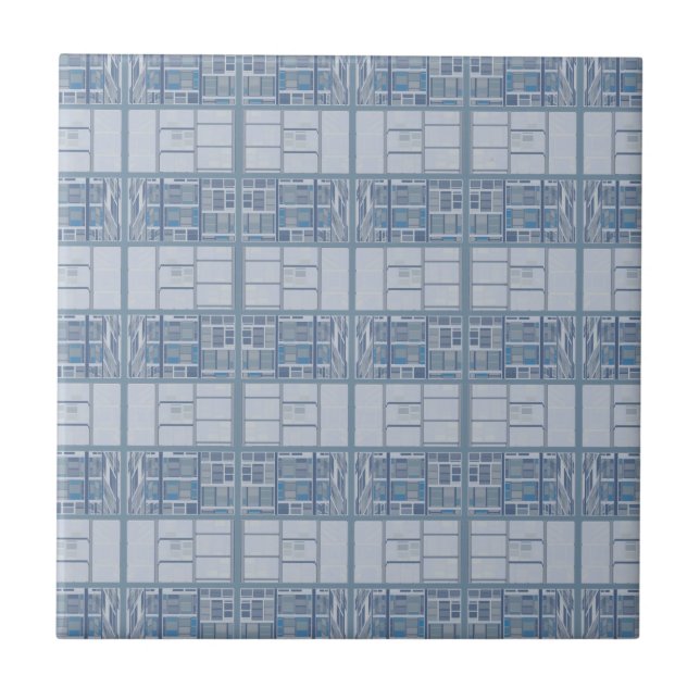 Carreaux texturés gris bleu (Devant)