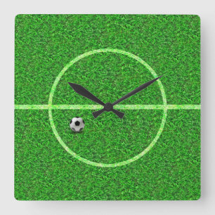 Carrée Bal De Football De Football - Mur Horloge