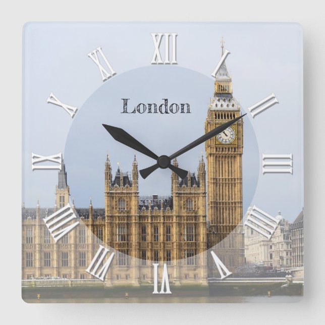 Carrée Big Ben Horloge Royaume-Uni, Londres, Westminster  (Recto)