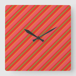 Carrée Couleurs de pavot Snazzy Grilles Mur Horloge