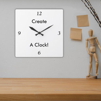 Carrée Créez une horloge personnalisée 2 !