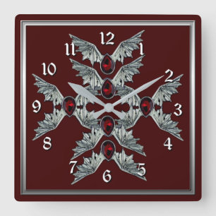 Carrée Gothique Sang Pierre Bat Ailes Carré Horloge 2
